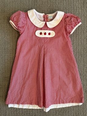 🩷 Edgehill Collection Girls Peter Pan Cap Sleeve Tab Dress Size 5